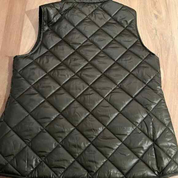 Kate Spade Dark Olive Green Quilted Equestrian Vest Women's‎ Size Medium New! - Picture 11 of 12